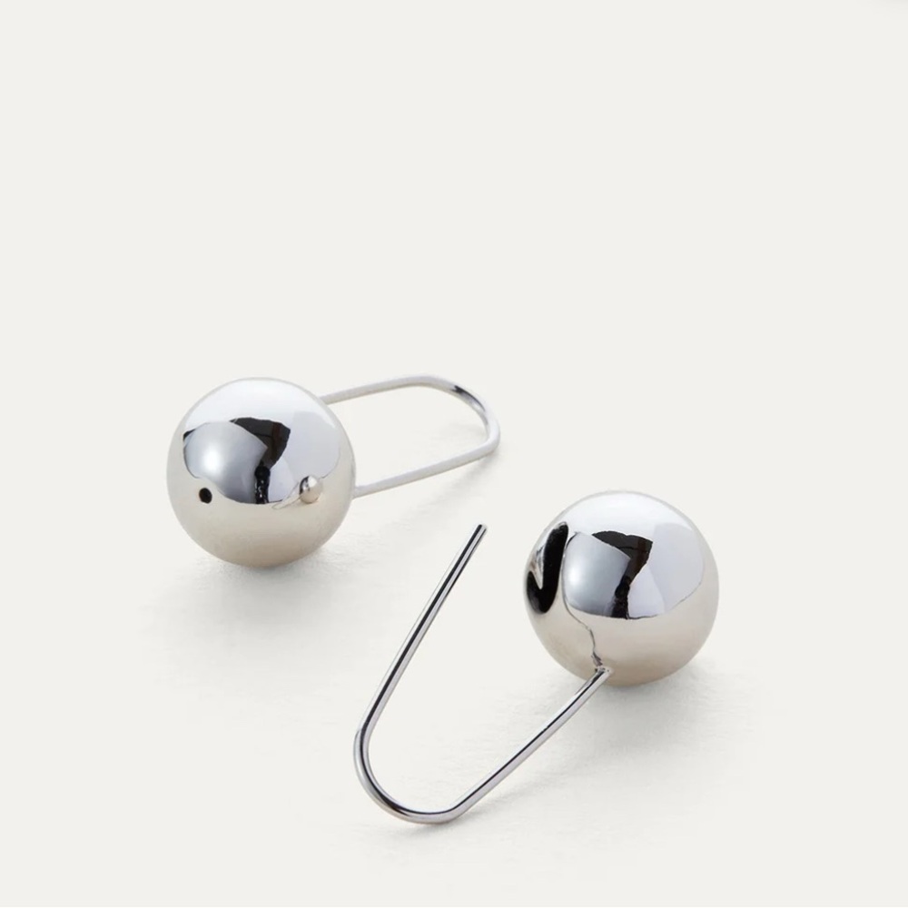 Jenny Bird Celeste Silver Ball Earrings